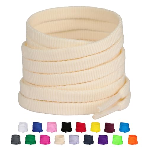 Olukssck 2 Paar 6 mm breit Flache Sneakers Schnürsenkel, Premium Ersatz Schuhbänder für Sportschuhe Turnschuhe und Freizeitschuhe, Beige, 140cm Olukssck 2 Paar 6 mm breit Flache Sneakers Schnürsenkel, Premium Ersatz Schuhbänder für Sportschuhe Turnschuhe und Freizeitschuhe, Beige, 140cm von Olukssck