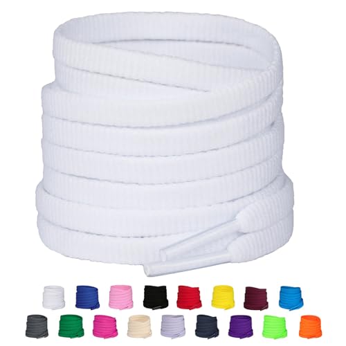 Olukssck 2 Paar 6 mm breit Flache Sneakers Schnürsenkel, Premium Ersatz Schuhbänder für Sportschuhe Turnschuhe und Freizeitschuhe, Weiß, 90cm Olukssck 2 Paar 6 mm breit Flache Sneakers Schnürsenkel, Premium Ersatz Schuhbänder für Sportschuhe Turnschuhe und Freizeitschuhe, Weiß, 90cm von Olukssck