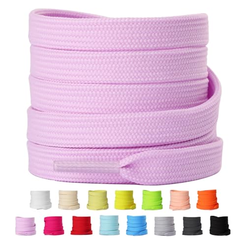 Olukssck 2 Paar 8mm Breite Flache Schnürsenkel, Reißfest Schuhbänder für Sneakers, Turnschuhe, Sportschuhe, Laufschuhe, Lila, 90cm Olukssck 2 Paar 8mm Breite Flache Schnürsenkel, Reißfest Schuhbänder für Sneakers, Turnschuhe, Sportschuhe, Laufschuhe, Lila, 90cm von Olukssck