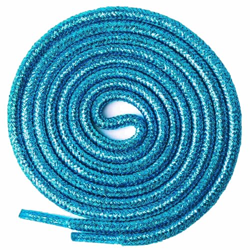 Olukssck 2 Paar Glitzer Schnürsenkel Rund, Glänzende Farbige Runde Schuhbänder für Sneaker, Sportschuhe und Stiefel, Blau, 160cm Olukssck 2 Paar Glitzer Schnürsenkel Rund, Glänzende Farbige Runde Schuhbänder für Sneaker, Sportschuhe und Stiefel, Blau, 160cm von Olukssck