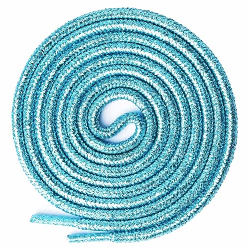 Olukssck 2 Paar Glitzer Schnürsenkel Rund, Glänzende Farbige Runde Schuhbänder für Sneaker, Sportschuhe und Stiefel, Hell Blau, 140cm Olukssck 2 Paar Glitzer Schnürsenkel Rund, Glänzende Farbige Runde Schuhbänder für Sneaker, Sportschuhe und Stiefel, Hell Blau, 140cm von Olukssck