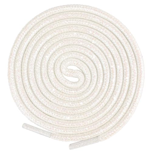 Olukssck 2 Paar Glitzer Schnürsenkel Rund, Glänzende Farbige Runde Schuhbänder für Sneaker, Sportschuhe und Stiefel, Weiß, 160cm Olukssck 2 Paar Glitzer Schnürsenkel Rund, Glänzende Farbige Runde Schuhbänder für Sneaker, Sportschuhe und Stiefel, Weiß, 160cm von Olukssck