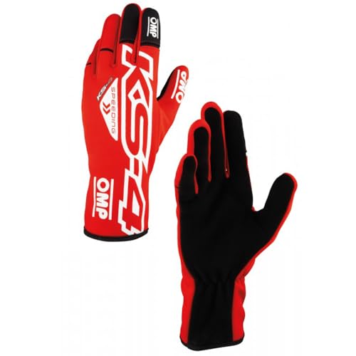 Omp Spain Omp Kart KS-4 Handschuhe, Rot/Weiß, Größe XXS von Omp Spain