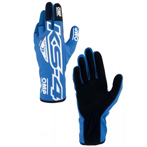 Ompracing Omp Kart KS-4 Handschuhe, Blau/Weiß, Größe XS von Ompracing