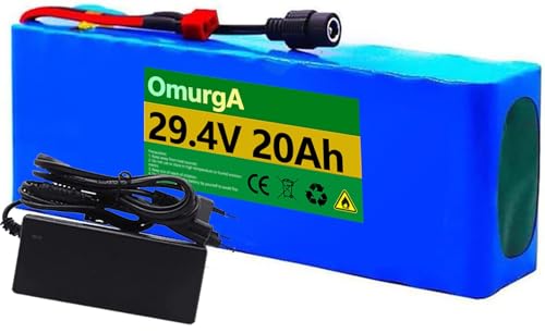 E-Bike Batterie 24V 25.2V 29.4V 8AH 10Ah 12.5Ah 15Ah 17.5Ah 20Ah Fahrrad Akku 24V 25.2V 29.4V Li-Ionen-Batterie Eingebauter BMS Für 200W 350W 400W 500W Motor Mit Ladegerät 29.4V 8AH,T von OmurgA