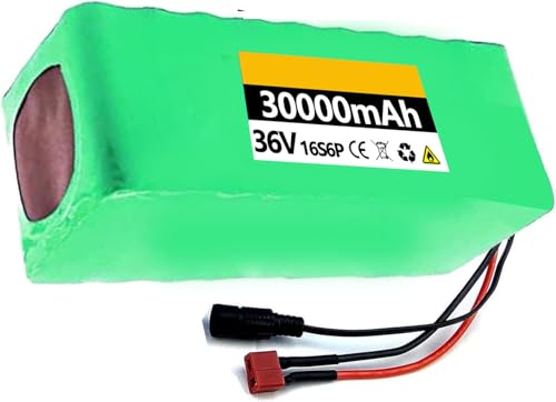 E-Bike Batterie 36V 30AH Li-Ionen-Batterie 10Ah 15Ah 20Ah 25Ah 30Ah Fahrrad Akku mit Ladegerät eingebauter BMS wasserdichter PVC-Akku für 200W 300W 500W 800W Motor T,36V 10AH von OmurgA