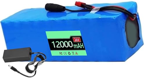 E-Bike Batterie 36V 8Ah 10Ah 12Ah, E-Bike Li-Batterie 36V mit Ladegerät wasserdichter PVC-Akku Elektrofahrrad-Akku für 200W 400W 500W 750W 800W Fahrrad Akku Motor 36V 10AH,T von OmurgA