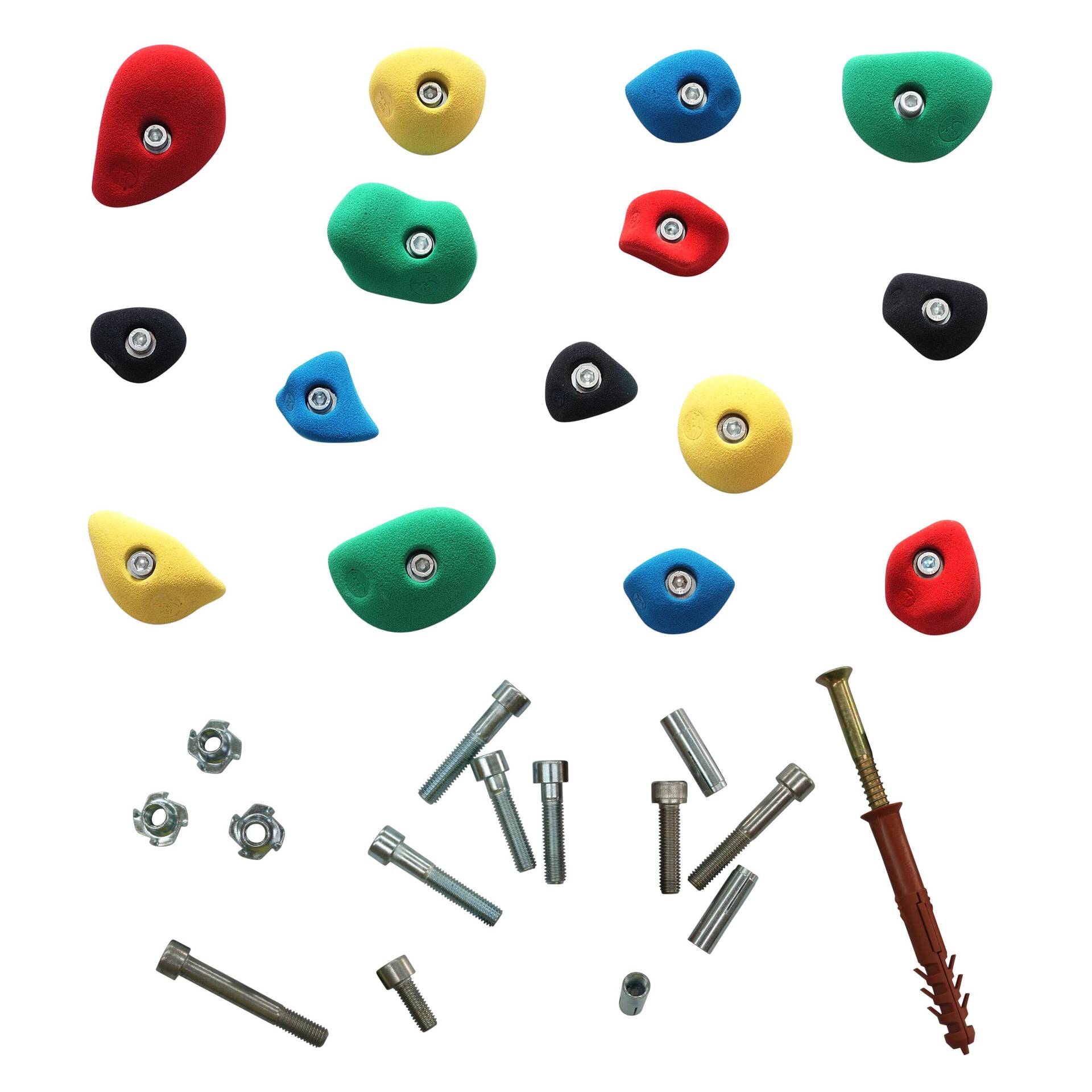 On Top Klettern Klettergriff-Set "Mittel", Mit Befestigungsmaterial für Betonwand, Set A On Top Klettern Klettergriff-Set "Mittel", Mit Befestigungsmaterial für Betonwand, Set A von On Top Klettern