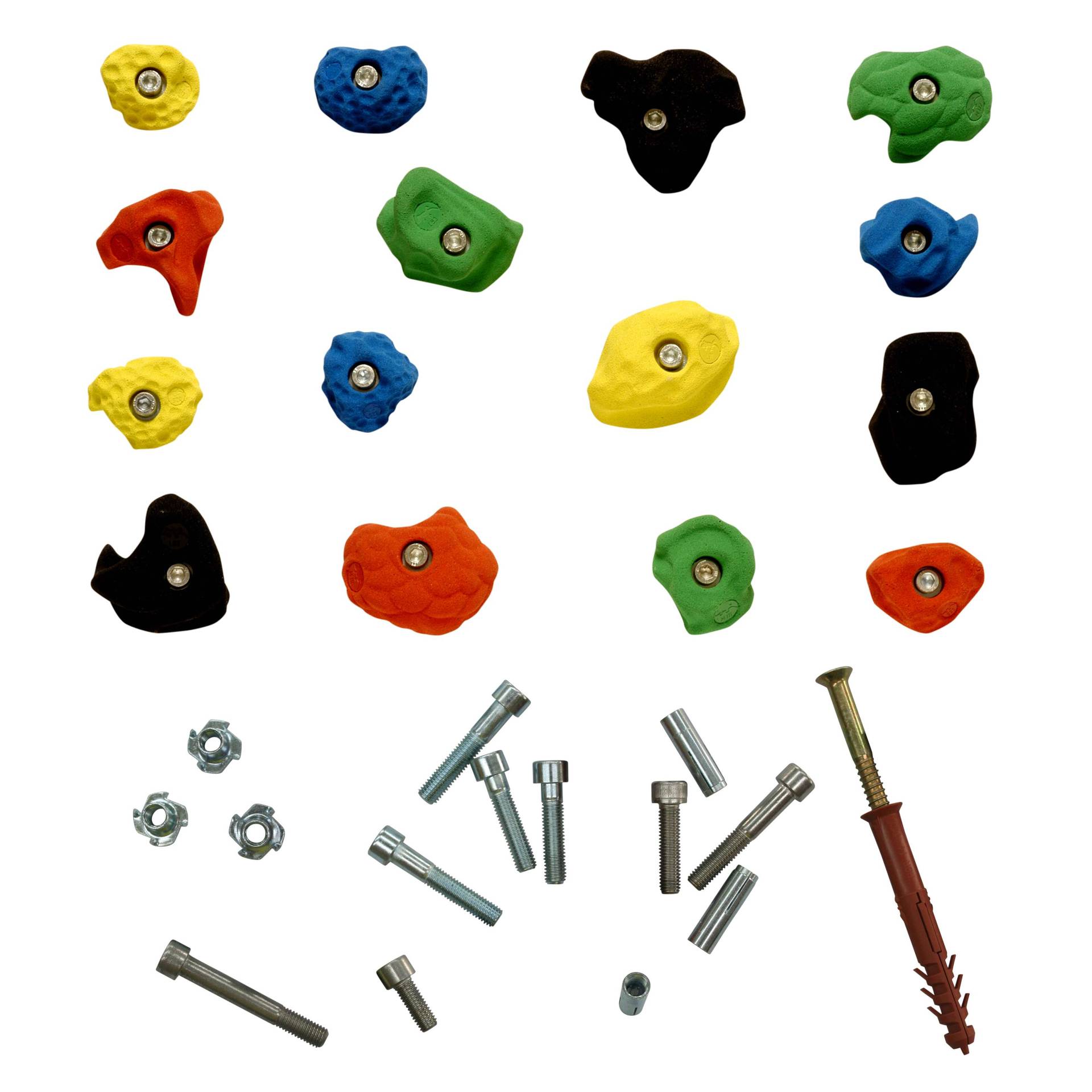 On Top Klettern Klettergriff-Set "Mittel", Mit Befestigungsmaterial für Betonwand, Set B On Top Klettern Klettergriff-Set "Mittel", Mit Befestigungsmaterial für Betonwand, Set B von On Top Klettern