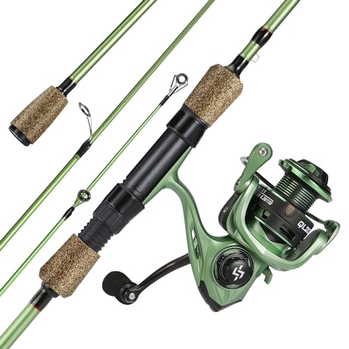 One Bass Angelrutenkombination, 30 Tonnen Kohlefaser-Rohlinge, Spinnruten, 5,2:1 Übersetzung, Angelrolle, 2-teilig mit Gummikorkgriff- 1,98M One Bass Angelrutenkombination, 30 Tonnen Kohlefaser-Rohlinge, Spinnruten, 5,2:1 Übersetzung, Angelrolle, 2-teilig mit Gummikorkgriff- 1,98M von One Bass