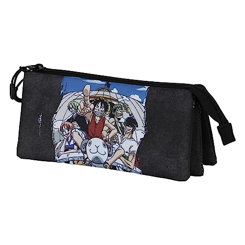 One Piece Pirates-FAN Dreifach Federmäppchen 2.0, Blau One Piece Pirates-FAN Dreifach Federmäppchen 2.0, Blau von KARACTERMANIA