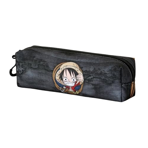 One Piece Ropes-Fan Quadrat Federmäppchen 2.2, Schwarz, 22 x 9 cm von One Piece