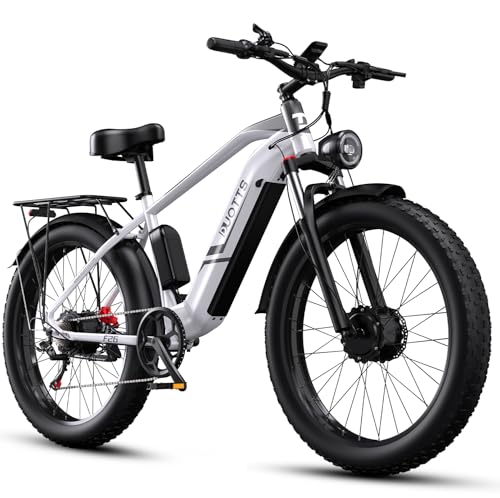 OneSportWay DUOTTS F26 Elektro Mountainbike für Erwachsene, 250W Motor Vorne und Hinten mit Abnehmbarem Akku 48V 20Ah, 26"×4.0 Fat Reifen von OneSportWay