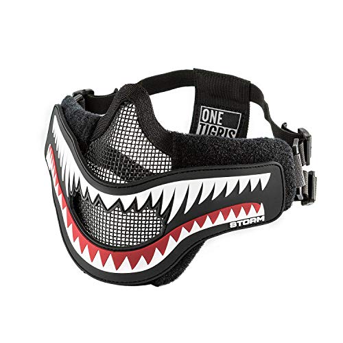 OneTigris X Storm Airsoft Mask mit Entfernbarem Hai-Kiefer Morale Patch für Softair Paintball CS OneTigris X Storm Airsoft Mask mit Entfernbarem Hai-Kiefer Morale Patch für Softair Paintball CS von OneTigris