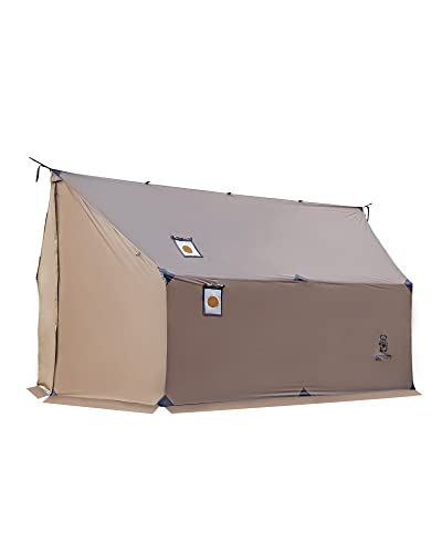 OneTigris TEGIMEN groß warm Zelt Winter, Camping Survival Hängematte Zelt wasserdicht 3000 mm Plane für Wandern(Coyote Braun) von OneTigris