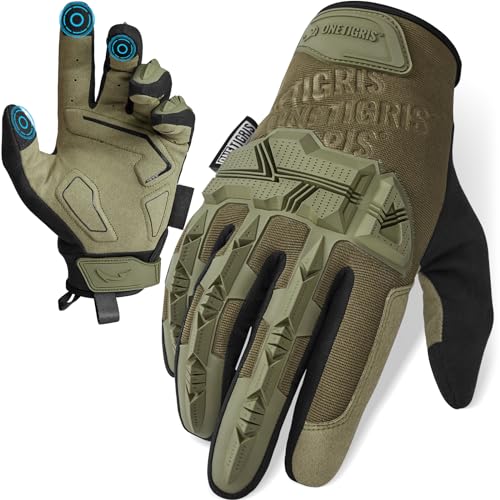 OneTigris Taktische Handschuhe Militär Touchscreen Motorradhandschuhe Outdoor Motocross Handschuhe Kletterhandschuhe für Airsoft Paintball Wandern Jagen Radsport von OneTigris