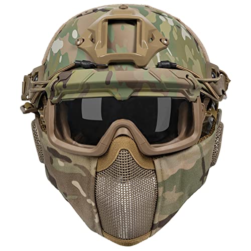 OneTigris Airsoft Helm, Mich 2000 Paintball Helm mit Maske und Schutzbrille für Airsoft Paintball OneTigris Airsoft Helm, Mich 2000 Paintball Helm mit Maske und Schutzbrille für Airsoft Paintball von OneTigris