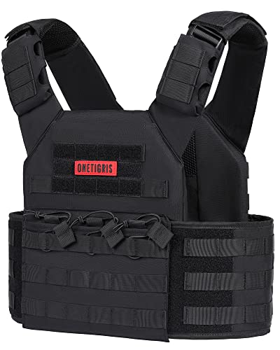 OneTigris Unisex – Erwachsene Plattenträger Doom Taktische Plate Carrier PLPC Airsoft Weste, Schwarz, für CS Paintball Softair Polizei OneTigris Unisex – Erwachsene Plattenträger Doom Taktische Plate Carrier PLPC Airsoft Weste, Schwarz, für CS Paintball Softair Polizei von OneTigris