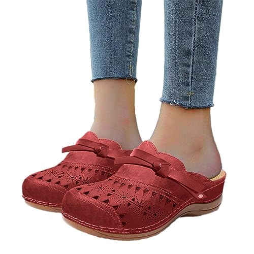 Onsoyours Clogs Damen Hausschuhe Gartenschuhe Sommer Freizeit Slides Sandalen Outdoor Flach Pantoletten Strand Sportschuhe D Rot 37 EU Onsoyours Clogs Damen Hausschuhe Gartenschuhe Sommer Freizeit Slides Sandalen Outdoor Flach Pantoletten Strand Sportschuhe D Rot 37 EU von Onsoyours
