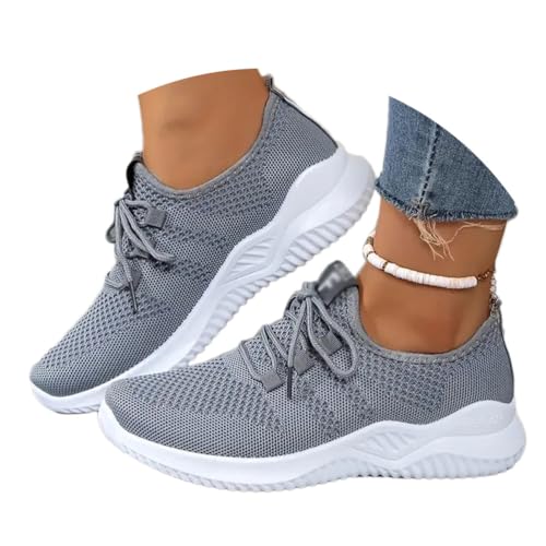 Onsoyours Damen Bequem Sneaker Leichte Atmungsaktiv Sportschuhe Turnschuhe Orthopädische Schuhe Walking Schuhe Laufschuhe Walkingschuhe Freizeitschuhe A Grau 40 EU von Onsoyours