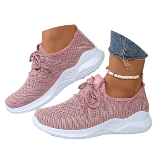 Onsoyours Damen Bequem Sneaker Leichte Atmungsaktiv Sportschuhe Turnschuhe Orthopädische Schuhe Walking Schuhe Laufschuhe Walkingschuhe Freizeitschuhe A Rosa 41 EU von Onsoyours