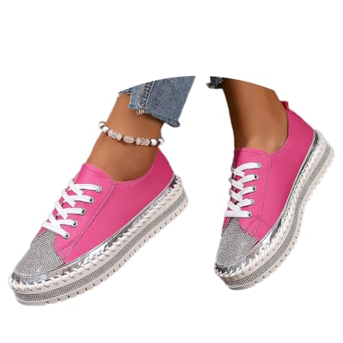 Onsoyours Damen Diamant Sneakers Glitzer Low Plateau Walkingschuhe Freizeitschuhe Schnürer Sportschuhe Atmungsaktiv Strass Turnschuhe Laufschuhe A Rose 36 EU Onsoyours Damen Diamant Sneakers Glitzer Low Plateau Walkingschuhe Freizeitschuhe Schnürer Sportschuhe Atmungsaktiv Strass Turnschuhe Laufschuhe A Rose 36 EU von Onsoyours