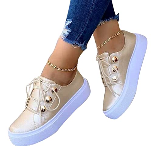 Onsoyours Damen Flat Schuhe Loafers Sneaker Bequeme Atmungsaktive Flache Schnürschuhe Loafer Slip On Halbschuhe Sneaker Turnschuh Low Top für Running Fitness Outdoor A Gold 41 EU Onsoyours Damen Flat Schuhe Loafers Sneaker Bequeme Atmungsaktive Flache Schnürschuhe Loafer Slip On Halbschuhe Sneaker Turnschuh Low Top für Running Fitness Outdoor A Gold 41 EU von Onsoyours