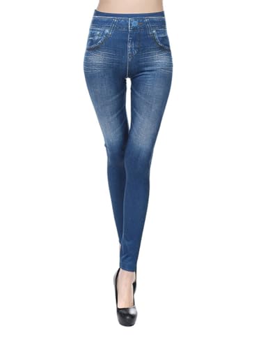 Onsoyours Damen Leggings Jeans-Look High Waist Jeggings Stretch Hose Bedruckte Yogahose Kompressions Fitnesshose für Gym Laufen Fitness G Blau L Onsoyours Damen Leggings Jeans-Look High Waist Jeggings Stretch Hose Bedruckte Yogahose Kompressions Fitnesshose für Gym Laufen Fitness G Blau L von Onsoyours