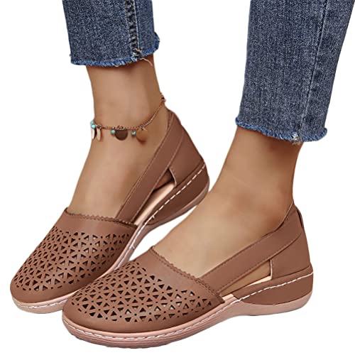 Onsoyours Damen Schuhe Bootsschuhe Vintage Weiches Leder Halbschuhe Sommer rutschfest Loafers Damen Mokassins Casual Slipper Flache Lauflernschuhe Bootsschuhe A Braun 37 EU Onsoyours Damen Schuhe Bootsschuhe Vintage Weiches Leder Halbschuhe Sommer rutschfest Loafers Damen Mokassins Casual Slipper Flache Lauflernschuhe Bootsschuhe A Braun 37 EU von Onsoyours