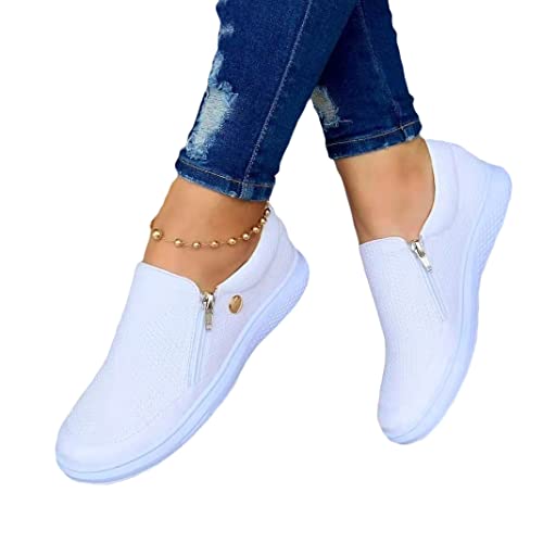 Onsoyours Damen Sneakers Flache Low Sneaker Atmungsaktiv Turnschuhe Outdoor Sportschuhe Laufschuhe Schuhe Zipper Walkingschuhe A Weiß 36 EU Onsoyours Damen Sneakers Flache Low Sneaker Atmungsaktiv Turnschuhe Outdoor Sportschuhe Laufschuhe Schuhe Zipper Walkingschuhe A Weiß 36 EU von Onsoyours