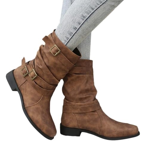 Onsoyours Damen Stiefel Mit Blockabsatz Kurzschaft Ankle Boots Cowboystiefel Schlupfstiefel Outdoor Stiefel Flache Absätze Halbhohe Vintage Biker Boots Stiefeletten A Braun 41 EU Onsoyours Damen Stiefel Mit Blockabsatz Kurzschaft Ankle Boots Cowboystiefel Schlupfstiefel Outdoor Stiefel Flache Absätze Halbhohe Vintage Biker Boots Stiefeletten A Braun 41 EU von Onsoyours