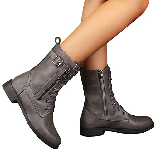 Onsoyours Damen Stiefeletten Elegante Ankle Boots Schnürstiefel Seite Zipper Schuhe Freizeit Mode Frauen Stiefel Winterstiefel mit Blockabsatz B Grau 39 EU Onsoyours Damen Stiefeletten Elegante Ankle Boots Schnürstiefel Seite Zipper Schuhe Freizeit Mode Frauen Stiefel Winterstiefel mit Blockabsatz B Grau 39 EU von Onsoyours