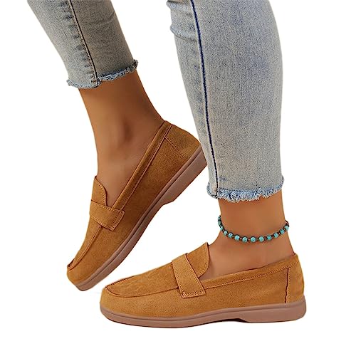 Onsoyours Damen Wildleder Loafers Flache Lässige Schuhe Freizeitschuhe Slip on Round Toe Wanderschuhe Bequeme Halbschuhe Sommer Bootsschuhe Atmungsaktiv Mokassins Slippers A Braun 36 EU Onsoyours Damen Wildleder Loafers Flache Lässige Schuhe Freizeitschuhe Slip on Round Toe Wanderschuhe Bequeme Halbschuhe Sommer Bootsschuhe Atmungsaktiv Mokassins Slippers A Braun 36 EU von Onsoyours