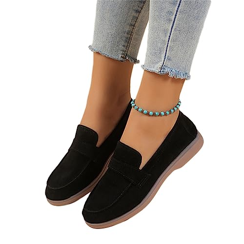 Onsoyours Damen Wildleder Loafers Flache Lässige Schuhe Freizeitschuhe Slip on Round Toe Wanderschuhe Bequeme Halbschuhe Sommer Bootsschuhe Atmungsaktiv Mokassins Slippers A Schwarz 40 EU Onsoyours Damen Wildleder Loafers Flache Lässige Schuhe Freizeitschuhe Slip on Round Toe Wanderschuhe Bequeme Halbschuhe Sommer Bootsschuhe Atmungsaktiv Mokassins Slippers A Schwarz 40 EU von Onsoyours