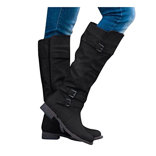 Onsoyours Langschaftstiefel Damen Overknees Stiefel Warme Schneestiefel Reitstiefel mit Absatz Schnalle Kniehohe Lange Boots Stiefel Winterschuhe A Schwarz 42 EU Onsoyours Langschaftstiefel Damen Overknees Stiefel Warme Schneestiefel Reitstiefel mit Absatz Schnalle Kniehohe Lange Boots Stiefel Winterschuhe A Schwarz 42 EU von Onsoyours