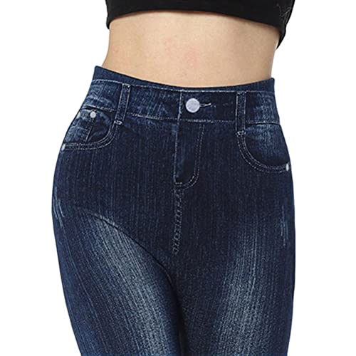 Onsoyours Leggings Damen Skinny Jeans-Look High Waist Jogginghose Stretch Blickdicht Bedruckte Jeggings Hose Pants Fitnesshose Yogahose Streetwear B Dunkelblau XS Onsoyours Leggings Damen Skinny Jeans-Look High Waist Jogginghose Stretch Blickdicht Bedruckte Jeggings Hose Pants Fitnesshose Yogahose Streetwear B Dunkelblau XS von Onsoyours