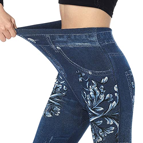 Onsoyours Leggings Damen Skinny Jeans-Look High Waist Jogginghose Stretch Blickdicht Bedruckte Jeggings Hose Pants Fitnesshose Yogahose Streetwear C Dunkelblau 02 XL Onsoyours Leggings Damen Skinny Jeans-Look High Waist Jogginghose Stretch Blickdicht Bedruckte Jeggings Hose Pants Fitnesshose Yogahose Streetwear C Dunkelblau 02 XL von Onsoyours