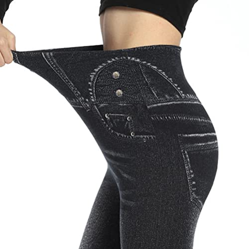 Onsoyours Leggings Damen Skinny Jeans-Look High Waist Jogginghose Stretch Blickdicht Bedruckte Jeggings Hose Pants Fitnesshose Yogahose Streetwear E Schwarz XL Onsoyours Leggings Damen Skinny Jeans-Look High Waist Jogginghose Stretch Blickdicht Bedruckte Jeggings Hose Pants Fitnesshose Yogahose Streetwear E Schwarz XL von Onsoyours