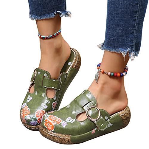 Onsoyours Pantoletten Damen Slip On Mule Hausschuhe Sommer Leicht Pantoletten mit Atmungsaktive Freizeit Schuhe rutschfest Weiche Sohle Gartenschuhe A Grün 41 EU Onsoyours Pantoletten Damen Slip On Mule Hausschuhe Sommer Leicht Pantoletten mit Atmungsaktive Freizeit Schuhe rutschfest Weiche Sohle Gartenschuhe A Grün 41 EU von Onsoyours