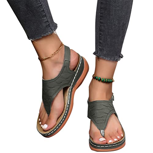 Onsoyours Sommer Damen Feature Muster Keil Flip-Flops Plattform Leder Riemen Flip Flop Sandalen mit Fußgewölbestütze lässige Schnalle Strand Hausschuhe für Frauen A Armeegrün 40 EU Onsoyours Sommer Damen Feature Muster Keil Flip-Flops Plattform Leder Riemen Flip Flop Sandalen mit Fußgewölbestütze lässige Schnalle Strand Hausschuhe für Frauen A Armeegrün 40 EU von Onsoyours