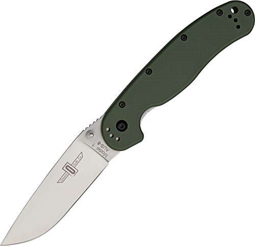 Ontario - Klappmesser - Rat-1 - Satinierte Klinge - Länge geschlossen: 12.7 cm - Typ: Linerlock, Schwarz von Ontario Knife Company