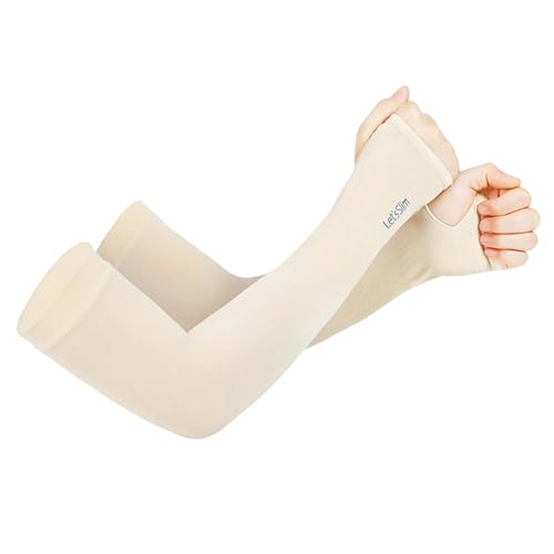 OonMan Armstulpen für Damen, Anti-UV-Schutz, Radfahren, fingerlos, Sommer, Eisseide, elastisch, Gelb, Einheitsgröße von OonMan