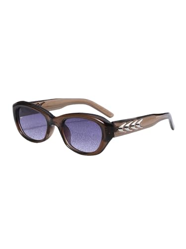 OonMan Cat-Eye-Sonnenbrille, Sommer, Katzenaugen-Sonnenbrille, Sonnenschutz, Braun von OonMan