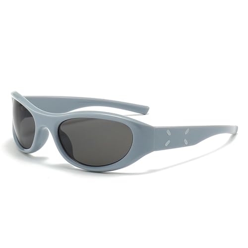 OonMan Cateye Sonnenbrille für Herren und Damen, Street-Style, coole Sonnenbrille mit UV-Schutz, Grau von OonMan