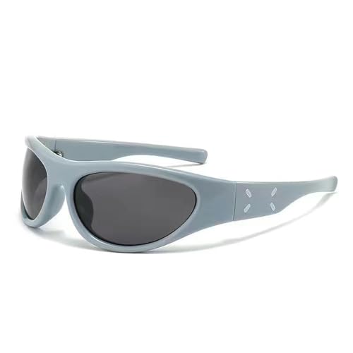 OonMan Cateye Sonnenbrille für Herren und Damen, Street-Style, coole Sonnenbrille mit UV-Schutz, Grau von OonMan