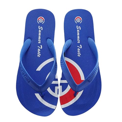 OonMan Herren-Flip-Flops, Sommer, rutschfest, Outdoor, leicht, Strandsandalen, Blau, Größe S 40–41, 265 mm von OonMan