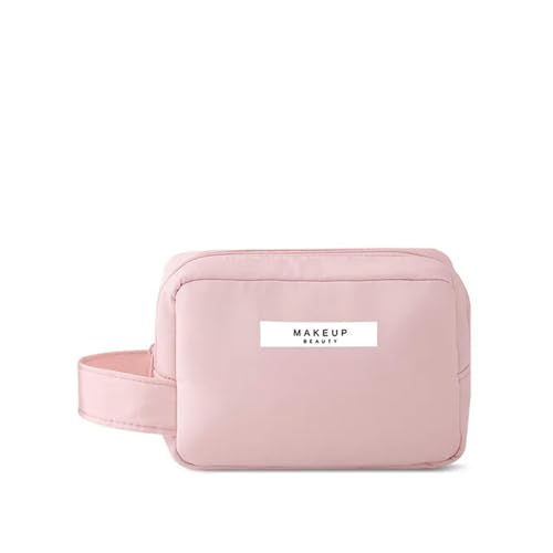 OonMan Make-up-Tasche für Damen, tragbare Kosmetiktasche, große Kapazität, Aufbewahrungstasche, Rosa, klein, Rosa/klein, A von OonMan