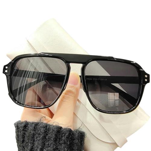 OonMan Vans Sonnenbrille für Damen und Herren, übergroßer Rahmen, zum Fahren und Radfahren, Sport-Sonnenbrille, Schwarz-Grau, Sonstiges von OonMan