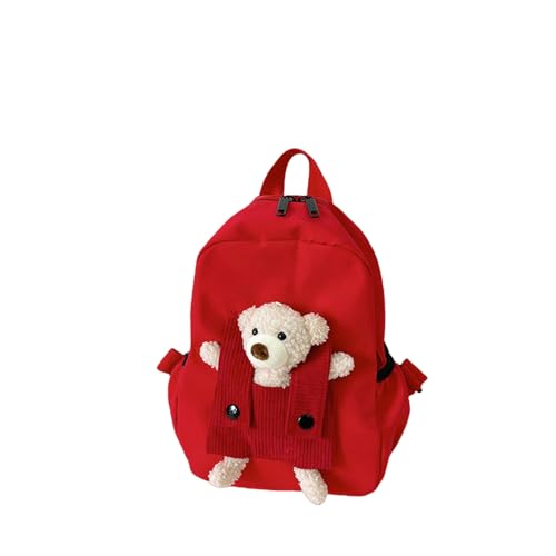 OonMan kindergartenrucksack Jungen Kinder Schultertasche Süße Bär Baby Kindergarten Schultasche-Rot-27 * 21 * 10Cm von OonMan