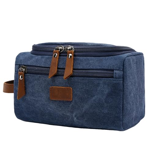 OonMan kulturbeutel Funktionelle Kulturtasche Handtasche Herren Und Damen Reisetasche-Blau-24 * 14 * 13Cm von OonMan